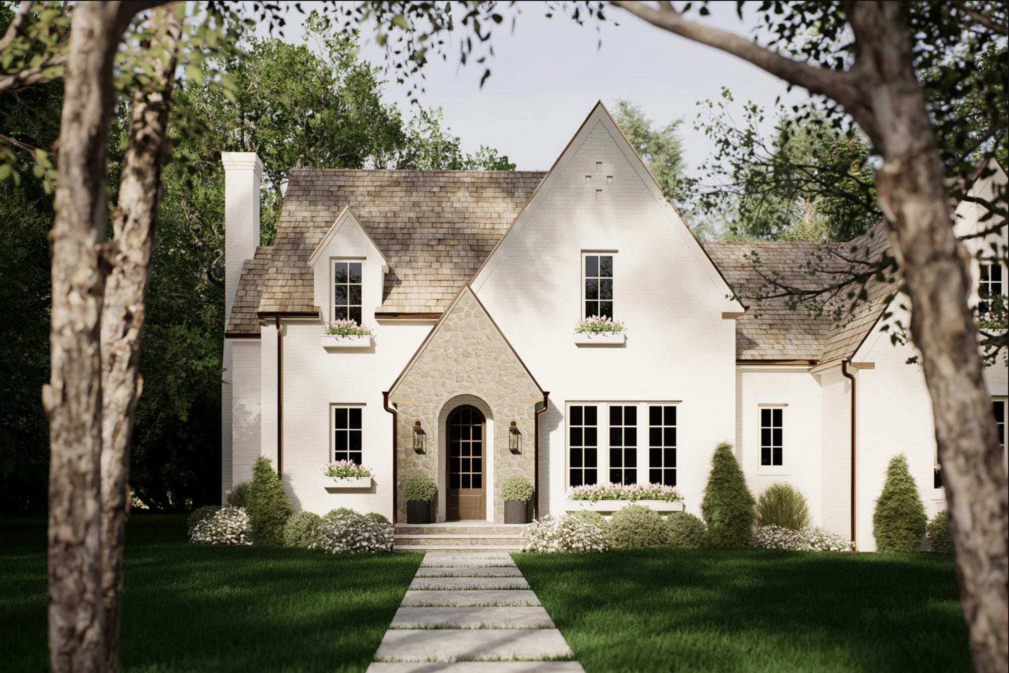 A New Old country estate, representative of the builder's timeless architecture and natural materials